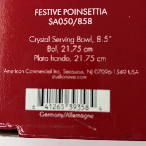 New in Box Crystal Serving Bowl By Mikasa - Picture 8 of 8